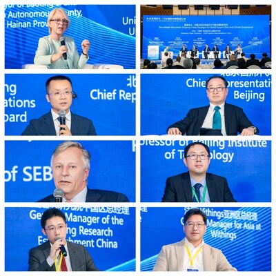 Beate Trankmann, UNDP Resident Representative in China; Cai Yaoze, Mayor of Baoting Li and Miao Autonomous County, Hainan Province; Ji Weidong, Professor of Shanghai Jiao Tong University; Peter Ling-Vannerus, Chief Representative of SEB Beijing; Cong Ronggang, Professor of Beijing Institute of Technology; Gary Zhao, General Manager of the Building Research Establishment (BRE) China; Duncan Yu, General Manager for Asia at Withings Beate Trankmann, UNDP Resident Representative in China; Cai Yaoze, Mayor of Baoting Li and Miao Autonomous County, Hainan Province; Ji Weidong, Professor of Shanghai Jiao Tong University; Peter Ling-Vannerus, Chief Representative of SEB Beijing; Cong Ronggang, Professor of Beijing Institute of Technology; Gary Zhao, General Manager of the Building Research Establishment (BRE) China; Duncan Yu, General Manager for Asia at Withings