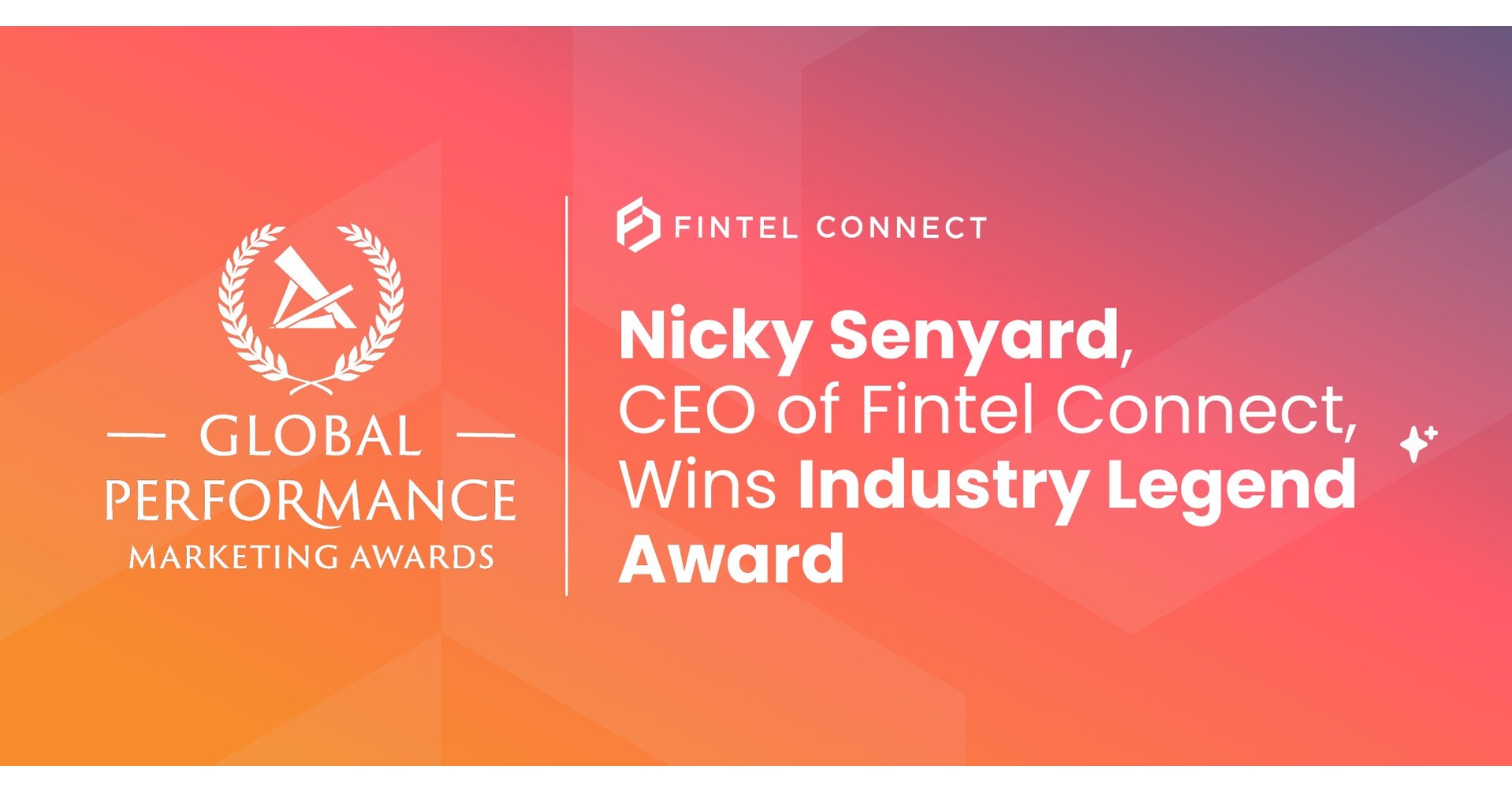 Fintel Connect CEO Nicky Senyard Wins Industry Legend Award for Outstanding Contribution