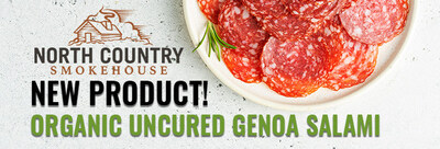 North Country's new Organic Uncured Genoa Salami is handcrafted in collaboration with Citterio.