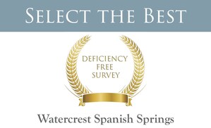 Watercrest Spanish Springs Assisted Living and Memory Care Receives 100% Deficiency Free Survey