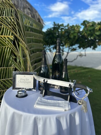 The St. Regis' Signature Champagne Sabering