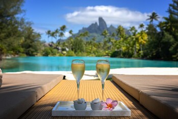 Champagne on Spa Beach at The St. Regis Bora Bora
