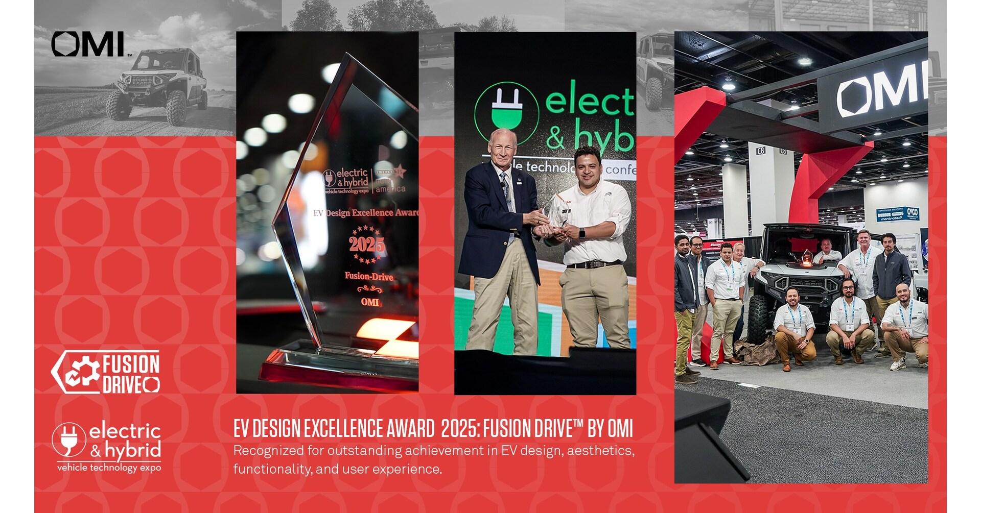 OMI wins the EV Design Excellence Award for its innovative hybrid Fusion Drive System