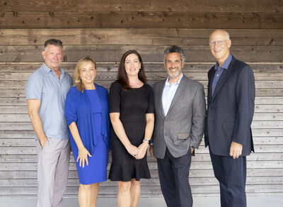 GradBridge leadership team: Advisor Dan Hill, COO Lisa Kaplan, CEO Jen O'Donald, CFO Brian Carp, and Advisor Paul Thome. 

Photo credits: Alexis Mears Photography