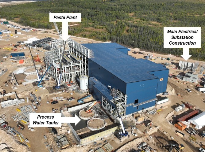 Process Plant and Paste Plant Construction – Looking Northeast (CNW Group/Foran Mining Corporation)