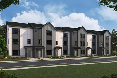 6-Plex Townhome Rendering | New Construction Homes in American Fork, UT | Highline at American Fork by Century Communities