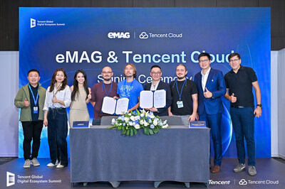 Tencent Cloud today announced a strategic partnership with eMAG. By leveraging Tencent Cloud’s cutting-edge infrastructure and advanced AI capabilities, the partnership supports eMAG’s growth and digital transformation objectives. Tencent Cloud today announced a strategic partnership with eMAG. By leveraging Tencent Cloud’s cutting-edge infrastructure and advanced AI capabilities, the partnership supports eMAG’s growth and digital transformation objectives.