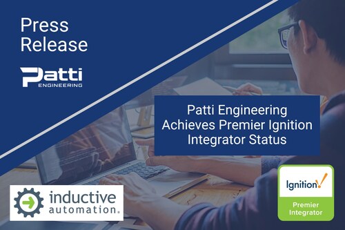 Patti Engineering Achieves Inductive Automation Premier Integrator Status
