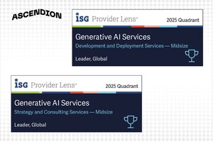 Ascendion Recognized as a Global Leader in the ISG Provider Lens® for Generative AI Services 2025