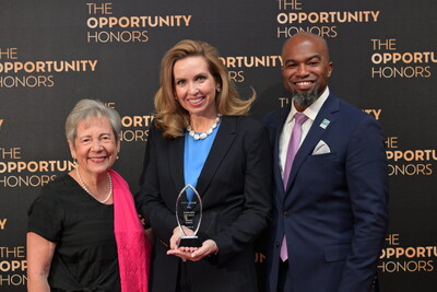 LiftFund President & CEO Amy Hereford pictured with LiftFund Founder Janie Barrera and Opportunity Finance Network (OFN) President and CEO Harold Pettigrew.