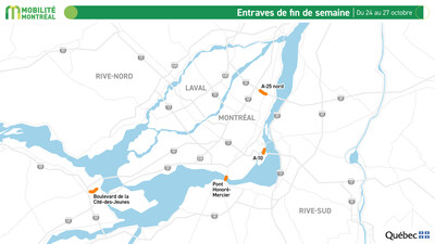 Planifier ses déplacements sur le réseau autoroutier : entraves majeures durant la fin de semaine du 24 au 27 octobre