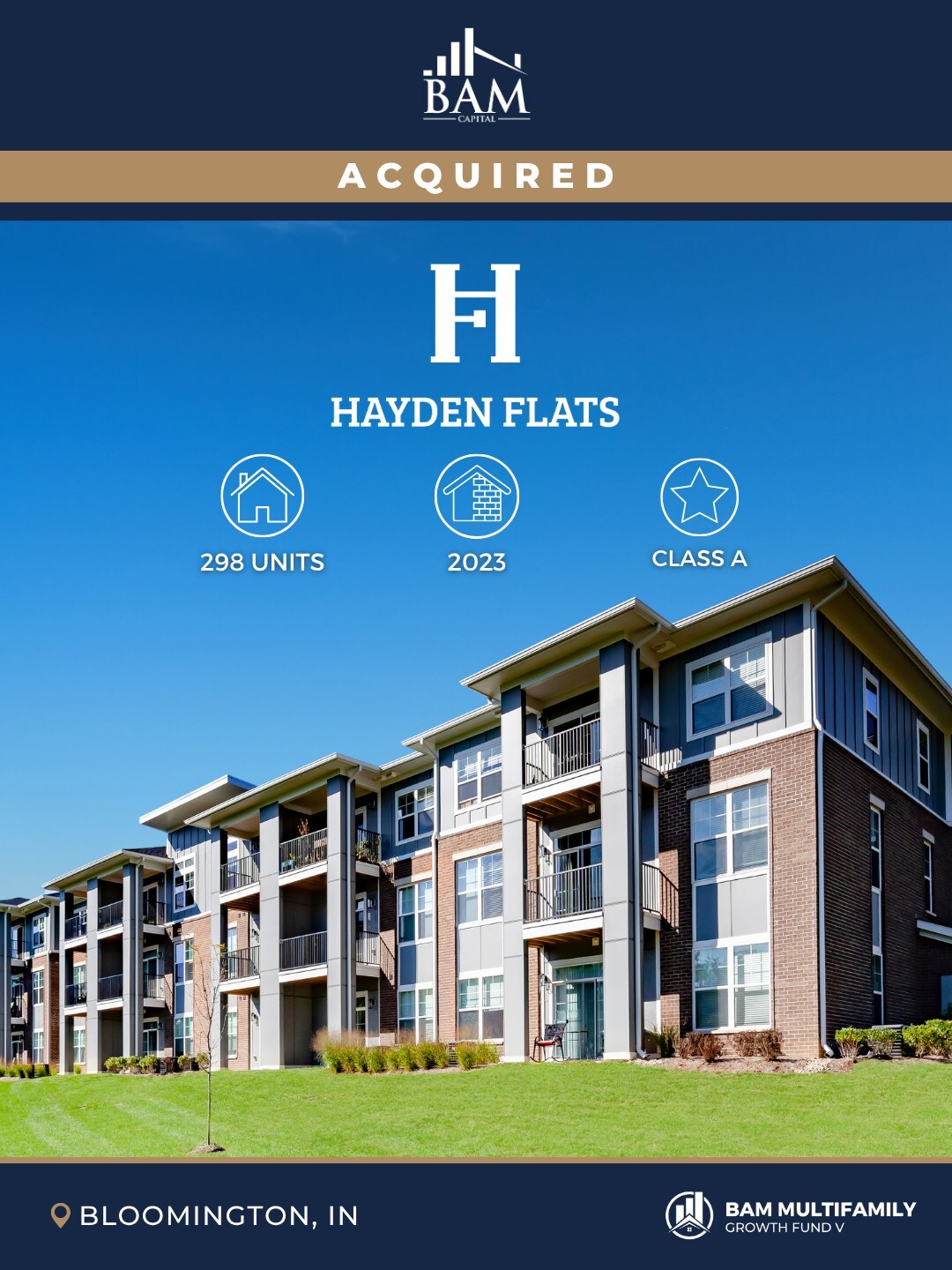 BAM Capital Acquires Hayden Flats, a Premier Class A Community in Bloomington, Indiana