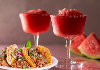 Watermelon margarita and Birria Tacos Watermelon margarita and Birria Tacos