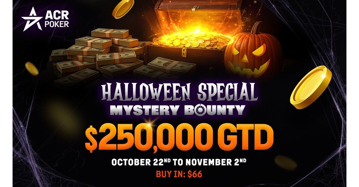 Monstrous $250,000 Prize Pool Awaits This Spooky Season in ACR Pokers Halloween Special Mystery Bounty Tournament