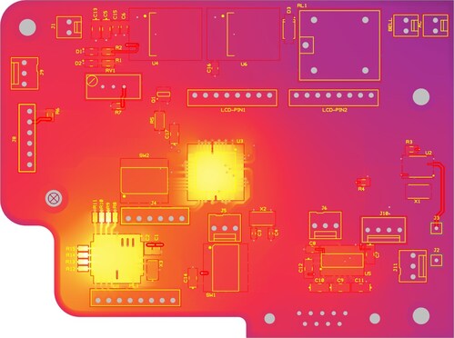 The Pulsonix-TRM interface enables actual thermal analysis results to be loaded and displayed as an overlay within Pulsonix