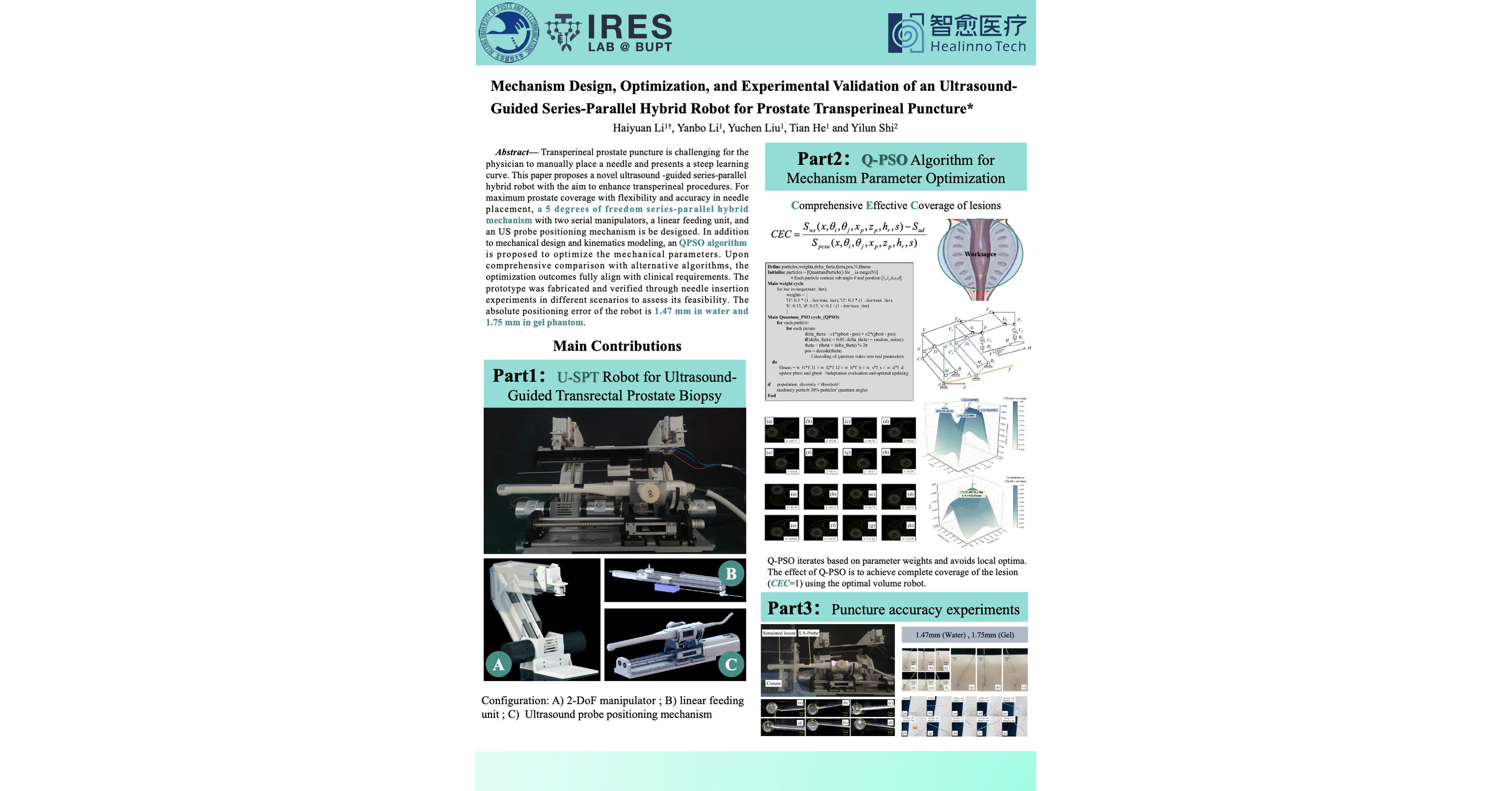 Healinno Tech&reg; presenta un robot h&iacute;brido guiado por ultrasonido para biopsia de pr&oacute;stata en IROS 2025