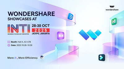 Wondershare Berpartisipasi di INTI 2025, Dukung Pertumbuhan Ekonomi Digital di Asia Tenggara Melalui Solusi Perangkat Lunak yang Berbasiskan AI untuk Industri Kreatif