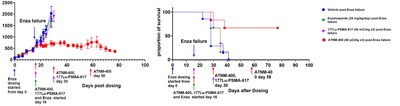 Subsequent treatment with ATNM-400 achieved robust tumor control and extended survival, highlighting its potential in post-enzalutamide settings Subsequent treatment with ATNM-400 achieved robust tumor control and extended survival, highlighting its potential in post-enzalutamide settings