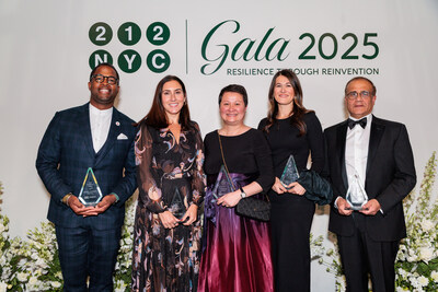 212NYC 2025 Excellence Award Honorees at the 11th Annual 212NYC Gala: “Resilience Through Reinvention,” held Oct. 23, 2025 (L–R: Baldwin Cunningham, Industry Trailblazer Award; Jessica Brown, Rising Star Award; Amy Benford, Industry Impact Award; Yolanda Lam, Resilience Honor; Rishad Tobaccowala, Industry Luminary Award). 212NYC 2025 Excellence Award Honorees at the 11th Annual 212NYC Gala: “Resilience Through Reinvention,” held Oct. 23, 2025 (L–R: Baldwin Cunningham, Industry Trailblazer Award; Jessica Brown, Rising Star Award; Amy Benford, Industry Impact Award; Yolanda Lam, Resilience Honor; Rishad Tobaccowala, Industry Luminary Award).