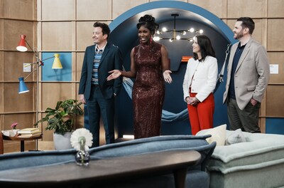 Jimmy Fallon, Bozoma Saint John, and KitchenAid executives Gaby Tartaret and Chad Ries on the set of On Brand with Jimmy Fallon. Jimmy Fallon, Bozoma Saint John, and KitchenAid executives Gaby Tartaret and Chad Ries on the set of On Brand with Jimmy Fallon.