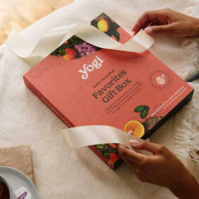 The Yogi Favorites Gift Box features the brand’s most-loved blends across an assortment of herbal, green and black teas.