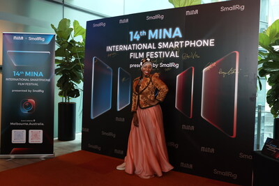 On site guests of the 14th International Mobile Film Festival sign in, take photos and punch in On site guests of the 14th International Mobile Film Festival sign in, take photos and punch in