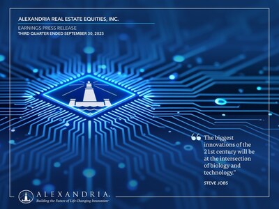 Alexandria Real Estate Equities, Inc. All Rights Reserved. ©2025 (PRNewsfoto/Alexandria Real Estate Equities, Inc.) Alexandria Real Estate Equities, Inc. All Rights Reserved. ©2025 (PRNewsfoto/Alexandria Real Estate Equities, Inc.)