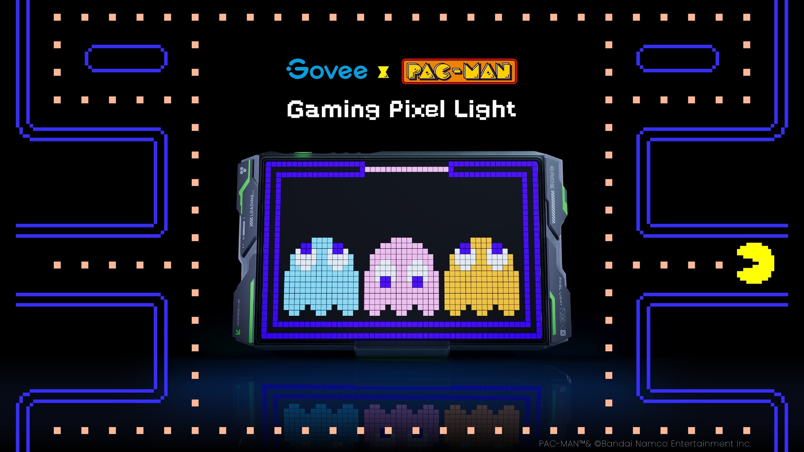 PAC-MAN's Legacy Lights Up Your Retro Gaming Desktop Setup: Govee and Bandai Namco Release Limited Edition Govee Gaming Pixel Light