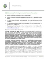 MEG Announces Further Improvement to Cenovus Transaction