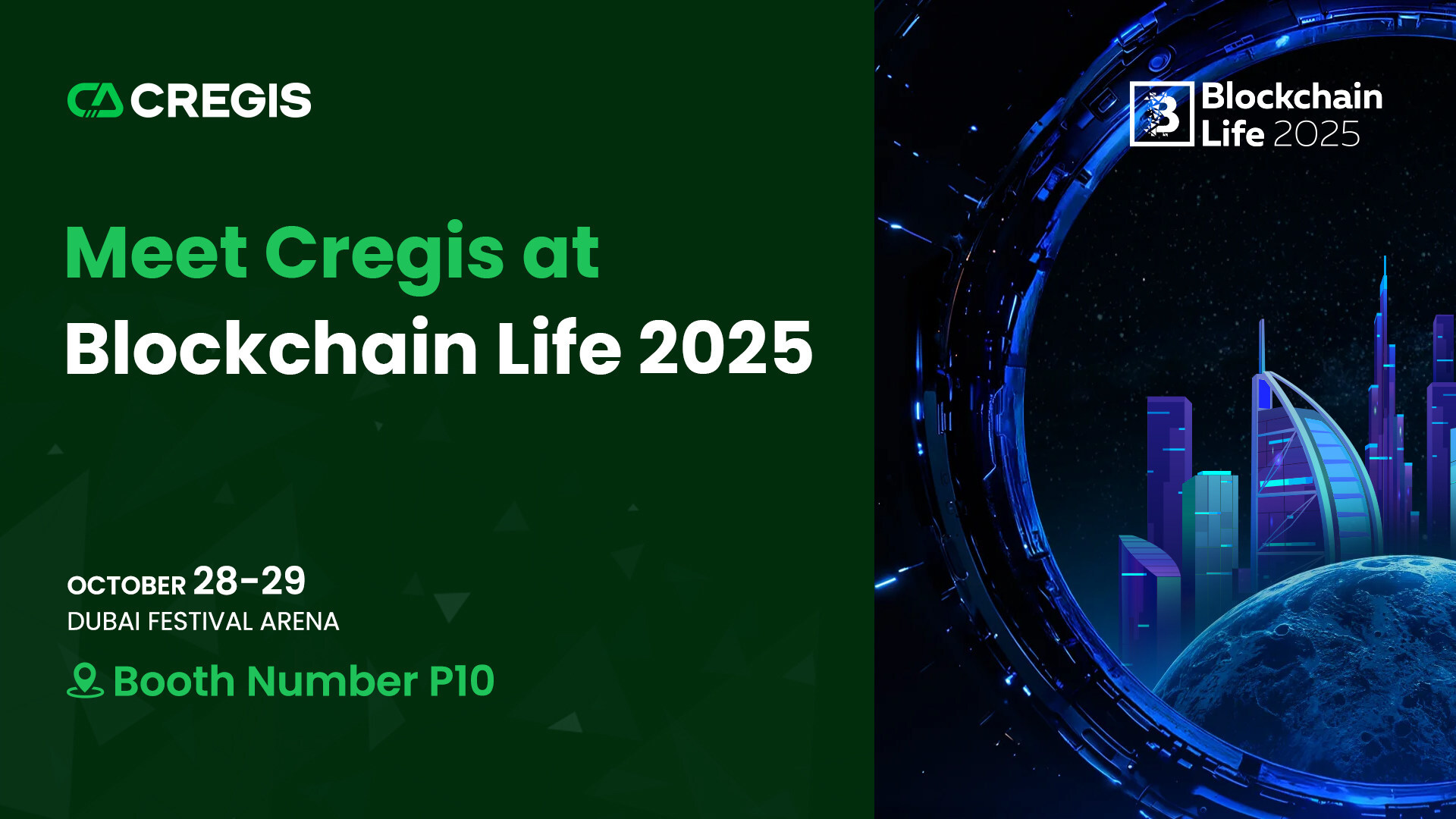 Cregis Joins Blockchain Life 2025 as Platinum Sponsor