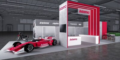 Rendering of Astemo booth (#A5045) at AAPEX 2025 at the Venetian Expo Center in Las Vegas Rendering of Astemo booth (#A5045) at AAPEX 2025 at the Venetian Expo Center in Las Vegas