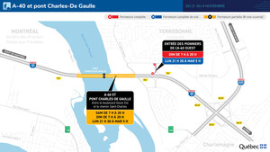 Des fermetures au pont Charles-De Gaulle du 1er au 4 novembre