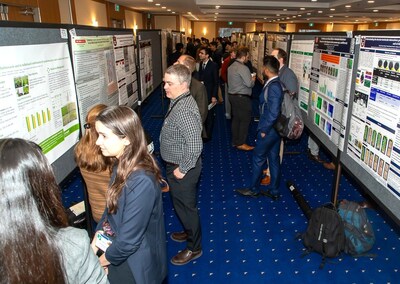 Poster exhibitions at the Canadian Weed Science Society's annual meetings provide important updates on Weed Science research for participants, as they did at last year's meeting in Vancouver, shown here. Photo by Joe Omielan.