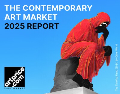 Artprice's 2025 Contemporary Art Market Report cover, featuring the digital work “The Thinking Fiend” by Other World Artprice's 2025 Contemporary Art Market Report cover, featuring the digital work “The Thinking Fiend” by Other World
