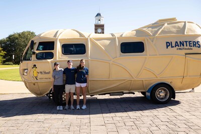 (l to r) Planters Peanutters 2025 - Aria Conte, Hudson Ritchie and FHU alumna Adleigh Mayes visit Freed-Hardeman University's campus Tuesday, Oct. 21, 2025. (l to r) Planters Peanutters 2025 - Aria Conte, Hudson Ritchie and FHU alumna Adleigh Mayes visit Freed-Hardeman University's campus Tuesday, Oct. 21, 2025.