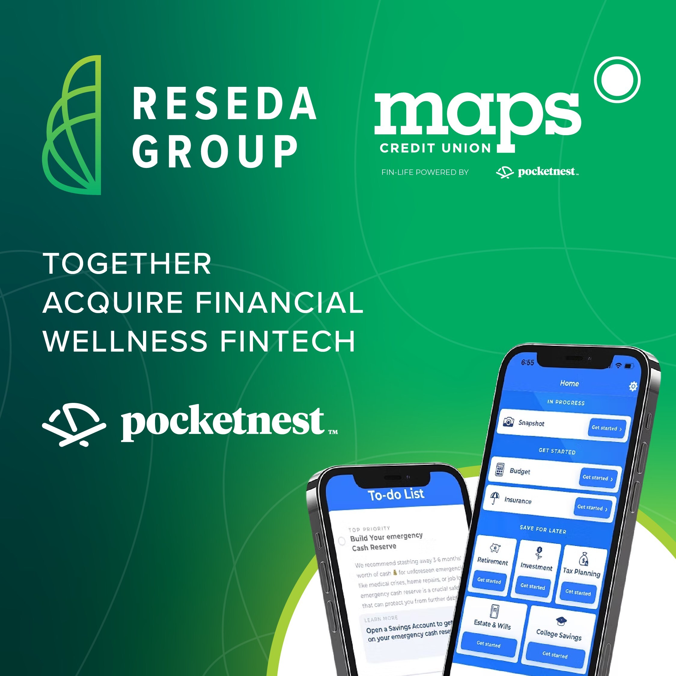 Reseda Group, Maps Credit Union Acquire Pocketnest