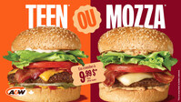 Le duel des burgers est lanc&#233; : A&amp;W met en vedette ses deux ic&#244;nes, le Teen Burger et le Mozza Burger, dans une promotion pour un temps limit&#233;. (Groupe CNW/Services alimentaires A&amp;W du Canada Inc.)