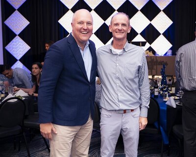 Incoming CEO Chris Baldwin (left) pictured next to outgoing CEO Steve Henn (right). Incoming CEO Chris Baldwin (left) pictured next to outgoing CEO Steve Henn (right).