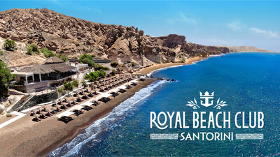 Royal Caribbean Group announces Royal Beach Club Santorini, opening summer 2026, to deliver unforgettable vacation memories for guests of Royal Caribbean and Celebrity Cruises. Royal Caribbean Group announces Royal Beach Club Santorini, opening summer 2026, to deliver unforgettable vacation memories for guests of Royal Caribbean and Celebrity Cruises.