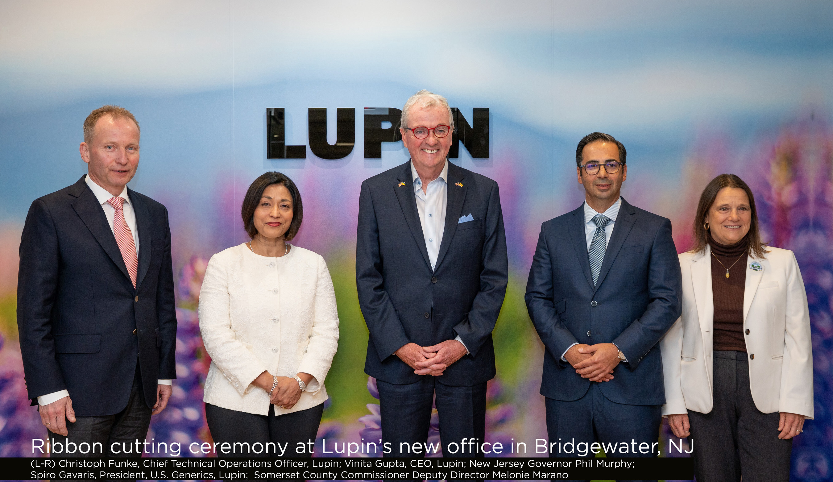 Governor Murphy and Local Leaders Attend Ribbon-Cutting Ceremony, Marking the Inauguration of Lupin's New Corporate Offices in Bridgewater