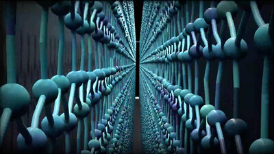 Synopsys QuantumATK® atomistic simulation accelerated with NVIDIA libraries and GPUs, rendered in NVIDIA Omniverse