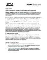 2025 Community Energy Fund Recipients Announced