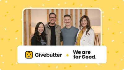 Left to right: Julie Confer, Head of Media, We Are For Good; Jon McCoy, Co-Founder, We Are For Good; Max Friedman, Co-Founder & CEO, Givebutter; Becky Endicott, Co-Founder, We Are For Good.
