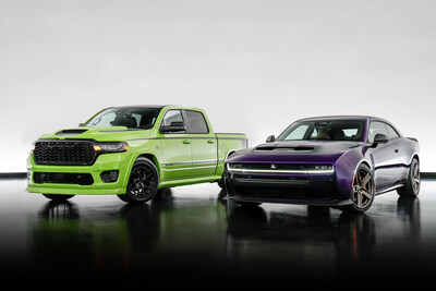 Mopar unveils two street machine concepts at SEMA 2025: The Dude concept is a custom-built, HEMI®-powered Ram 1500 inspired by the original Dude sport trim package from the early 1970s and the Moparized Dodge SIXPACK Charger concept showcases numerous exterior and performance accessories for the all-new, modern-day, muscle car Mopar unveils two street machine concepts at SEMA 2025: The Dude concept is a custom-built, HEMI®-powered Ram 1500 inspired by the original Dude sport trim package from the early 1970s and the Moparized Dodge SIXPACK Charger concept showcases numerous exterior and performance accessories for the all-new, modern-day, muscle car
