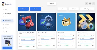 StockHero App Dashboard