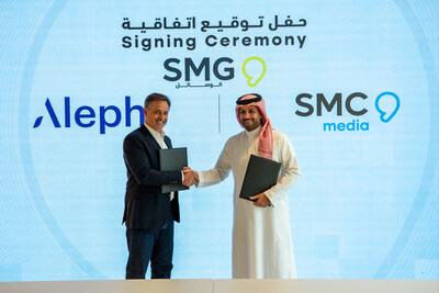 SMC Group Chairman Mohamed Al-Khereiji and Aleph Founder & CEO Gastón Taratuta sign the strategic investment and joint venture agreement in Riyadh. SMC Group Chairman Mohamed Al-Khereiji and Aleph Founder & CEO Gastón Taratuta sign the strategic investment and joint venture agreement in Riyadh.