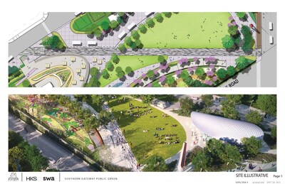 Halperin Park 12th Street Promenade / Walk of Fame rendering