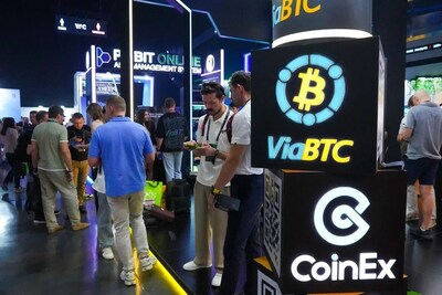 ViaBTC’s booth at Blockchain Life 2025 attracted global miners and crypto enthusiasts, showcasing its upgraded Collateral-Pledged Loan service and mining ecosystem.