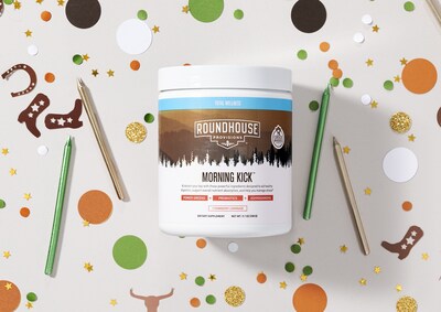 Roundhouse Provisions Morning Kick is a nutrient-rich wellness drink mix designed to help people tackle their day with more energy, focus, and resilience. Morning Kick blends powerful superfoods, probiotics, and natural ingredients into a refreshing, easy-to-mix powder. Roundhouse Provisions Morning Kick is a nutrient-rich wellness drink mix designed to help people tackle their day with more energy, focus, and resilience. Morning Kick blends powerful superfoods, probiotics, and natural ingredients into a refreshing, easy-to-mix powder.