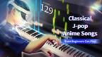A player experiences the VR piano game “Sigure,” where users can play Classical Pieces and J-POP on a real piano. Even beginners can play.